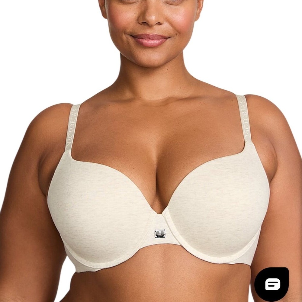 Victoria's Secret T-Shirt Perfect Push Up Bra 38 D Lightly Lined Full Coverage